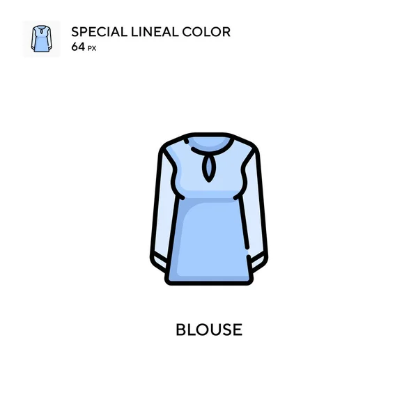 Blusa Ícone Cor Linear Especial Modelo Design Símbolo Ilustração Para — Vetor de Stock