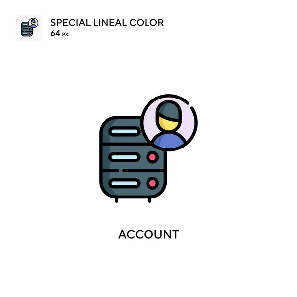 Cuenta Icono Color Lineal Especial Plantilla Diseño Símbolo Ilustración Para — Vector de stock