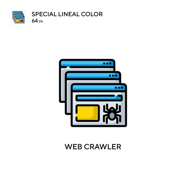 Web Crawler Speciale Lijnkleur Pictogram Illustratie Symbool Ontwerp Sjabloon Voor — Stockvector