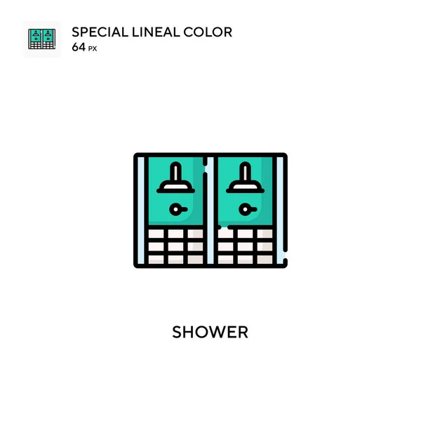 Prysznic Specjalna Ikona Koloru Linii Wzór Symbolu Ilustracji Dla Mobilnego — Wektor stockowy