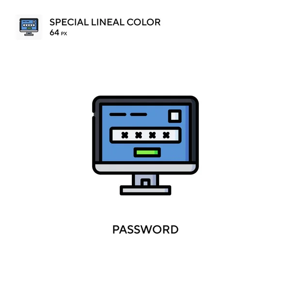 Passwort Spezielles Lineares Farbsymbol Illustration Symbol Design Vorlage Für Web — Stockvektor