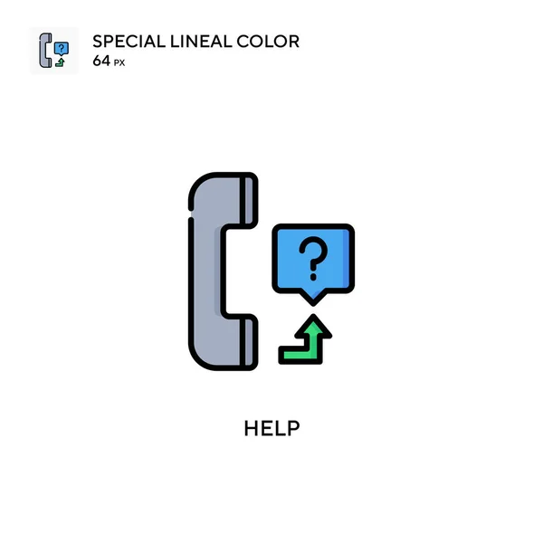 Help Special Lineal Color Icon Illustration Symbol Design Template Web — Stock Vector