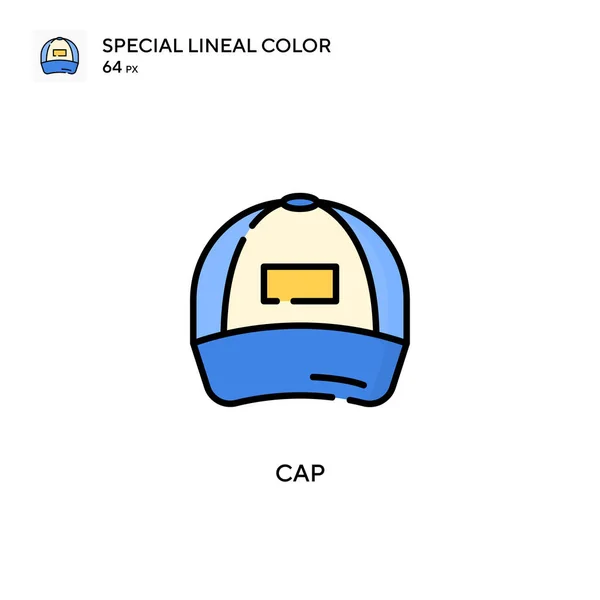 Cap Ειδική Lineal Χρώμα Εικονίδιο Εικονογράφηση Πρότυπο Σχεδιασμού Συμβόλων Για — Διανυσματικό Αρχείο