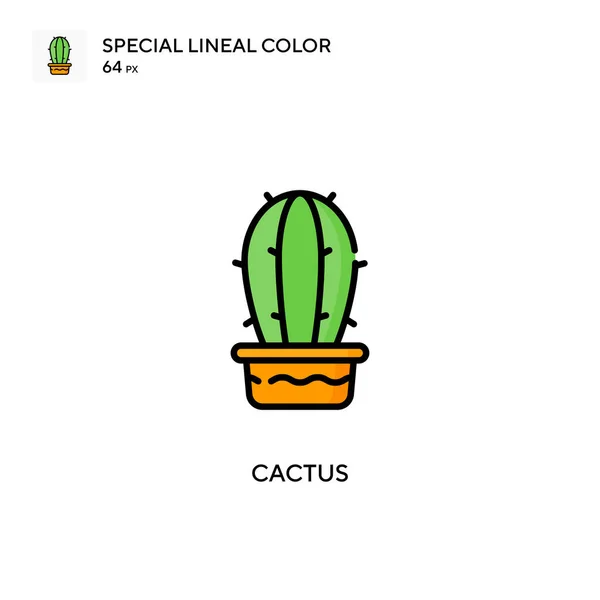 Cactus Icono Especial Color Lineal Plantilla Diseño Símbolo Ilustración Para — Archivo Imágenes Vectoriales