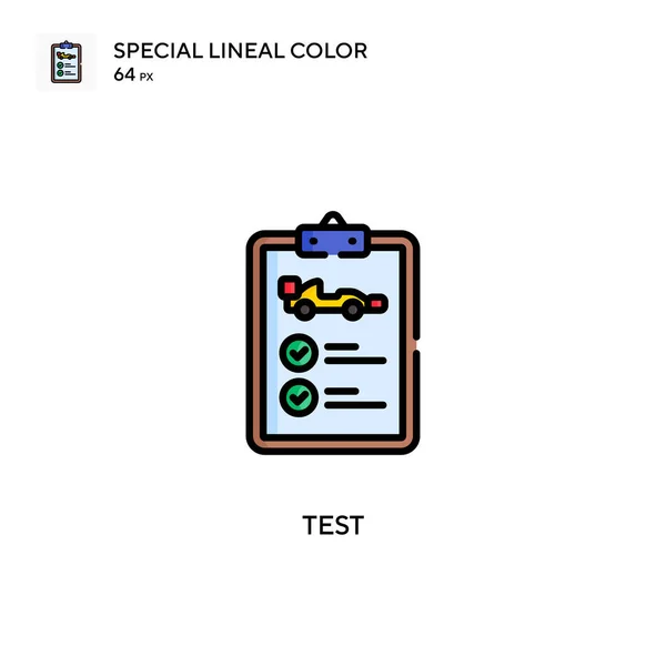 Özel Doğrusal Renk Simgesini Test Web Mobil Ögesi Için Resimleme — Stok Vektör