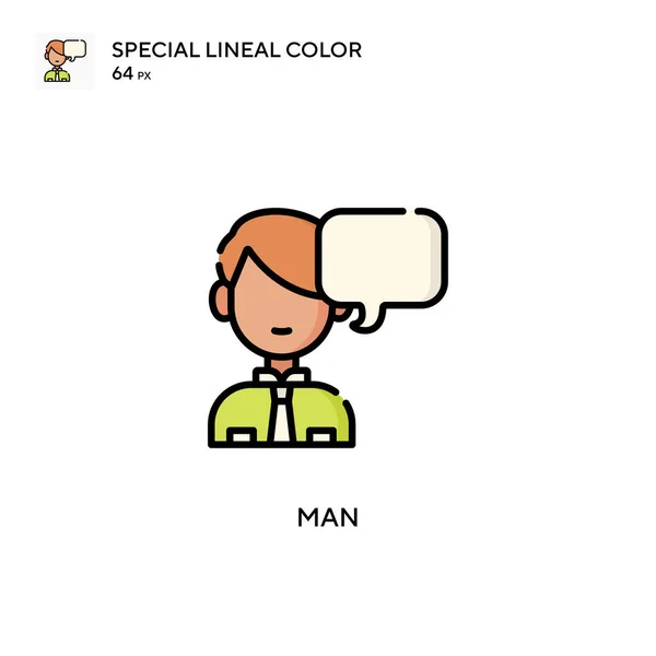 Man Special Lineare Farbe Symbol Illustration Symbol Design Vorlage Für — Stockvektor