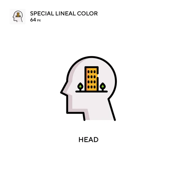 Head Special Lineal Color Icon Illustration Symbol Design Template Web — Stock Vector