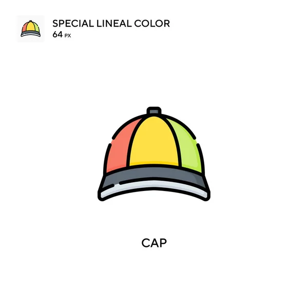 Cap Ícone Cor Linear Especial Modelo Design Símbolo Ilustração Para — Vetor de Stock