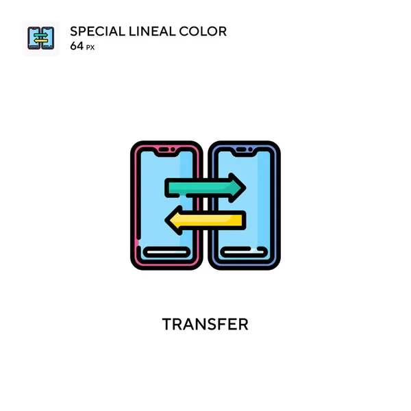 Överför Speciella Linjal Färg Ikon Illustration Symbol Design Mall För — Stock vektor