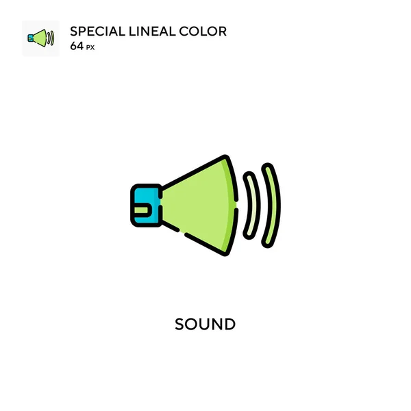 Sonido Icono Color Lineal Especial Plantilla Diseño Símbolo Ilustración Para — Vector de stock