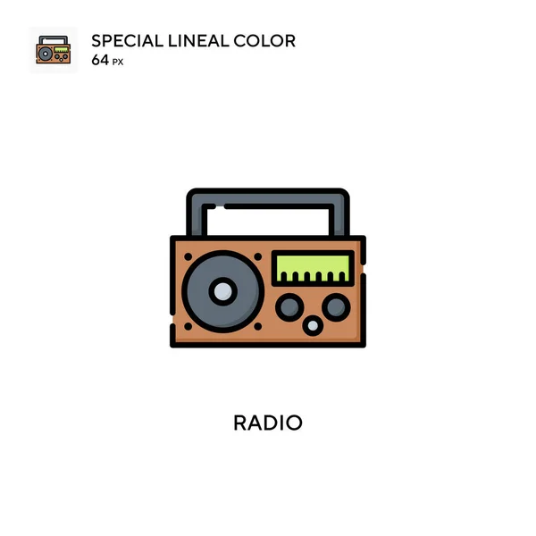 Icona Colori Lineari Radio Special Illustrazione Modello Design Simbolo Elemento — Vettoriale Stock