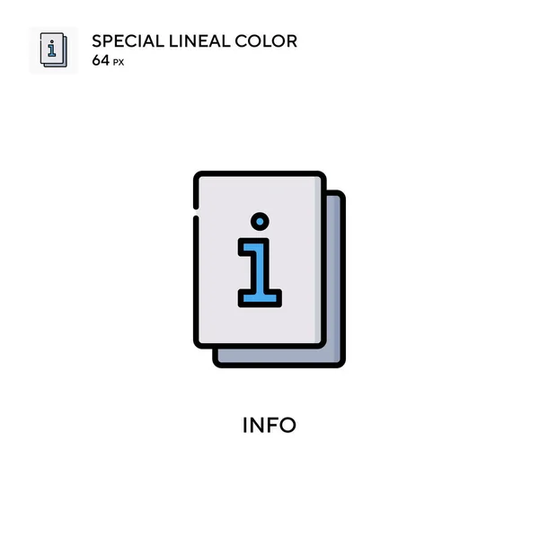 Info Icône Spéciale Couleur Linéaire Modèle Conception Symbole Illustration Pour — Image vectorielle