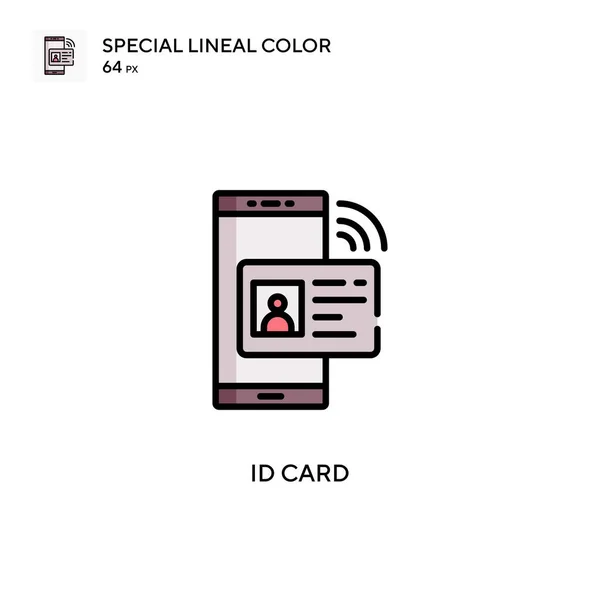 Ausweis Spezielle Lineare Farbsymbole Illustration Symbol Design Vorlage Für Web — Stockvektor