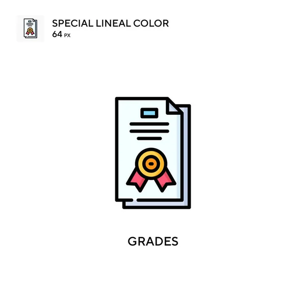 Grades Icône Spéciale Couleur Linéaire Modèle Conception Symbole Illustration Pour — Image vectorielle