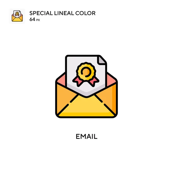 Email Særlige Lineal Farve Ikon Illustration Symbol Design Skabelon Til – Stock-vektor