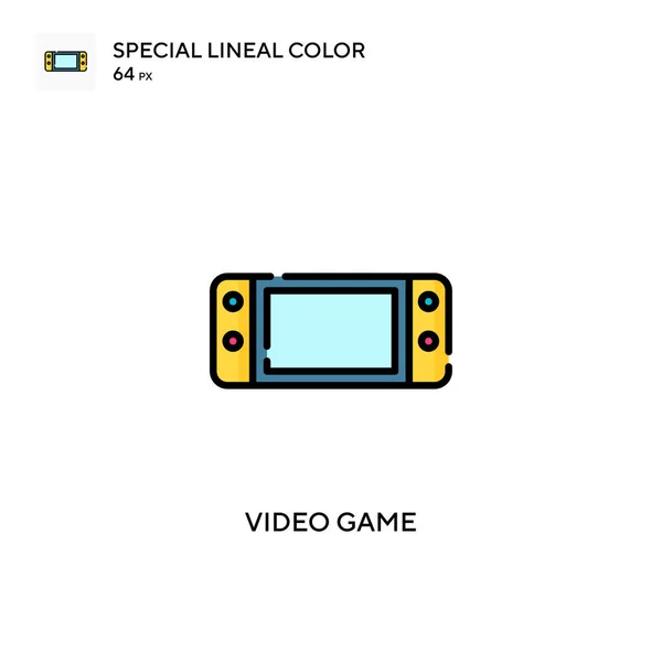 Videojuego Icono Color Lineal Especial Plantilla Diseño Símbolo Ilustración Para — Vector de stock