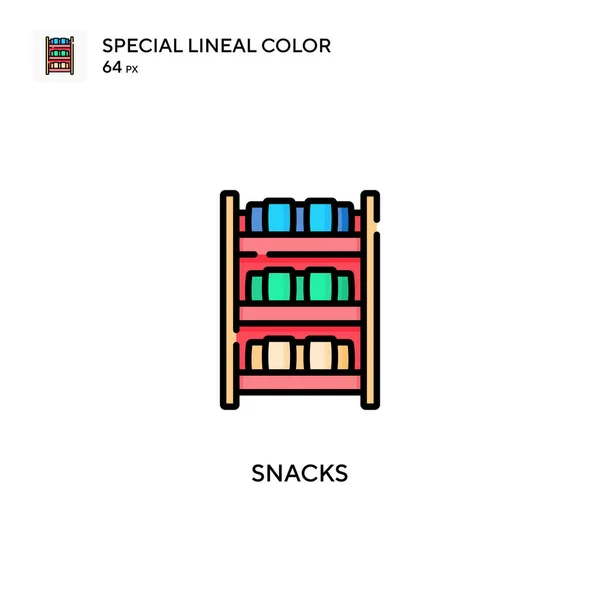 Snacks Különleges Lineáris Szín Ikon Illusztráció Szimbólum Design Sablon Web — Stock Vector