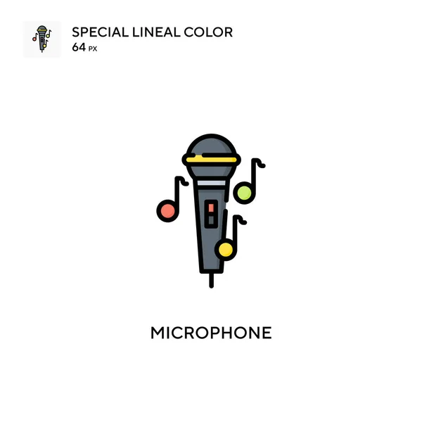 Mikrofon Különleges Lineáris Szín Ikon Illusztráció Szimbólum Design Sablon Web — Stock Vector