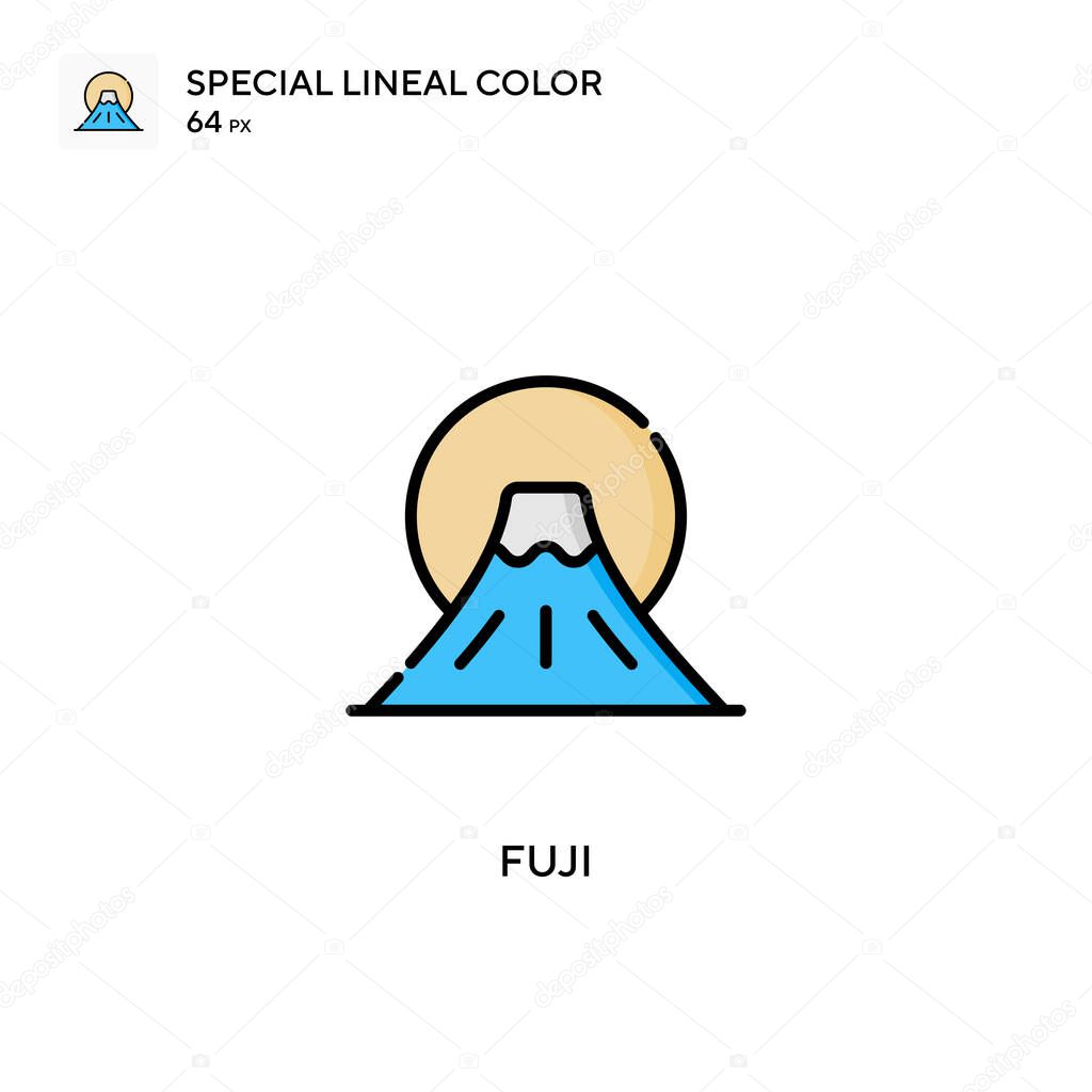 Fuji Special lineal color icon. Illustration symbol design template for web mobile UI element. Perfect color modern pictogram on editable stroke.