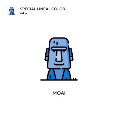 Moai Özel Lineal renk simgesi. Web mobil UI ögesi için resimleme sembolü tasarım şablonu. Düzenlenebilir vuruş üzerine mükemmel renk modern pictogram.