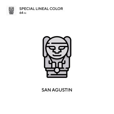 San agustin Special lineal color icon. Illustration symbol design template for web mobile UI element. Perfect color modern pictogram on editable stroke. clipart