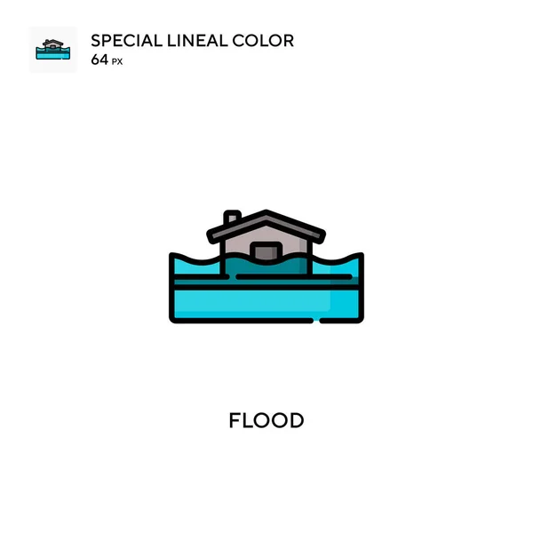 Flood Spezielles Lineares Farbsymbol Illustration Symbol Design Vorlage Für Web — Stockvektor