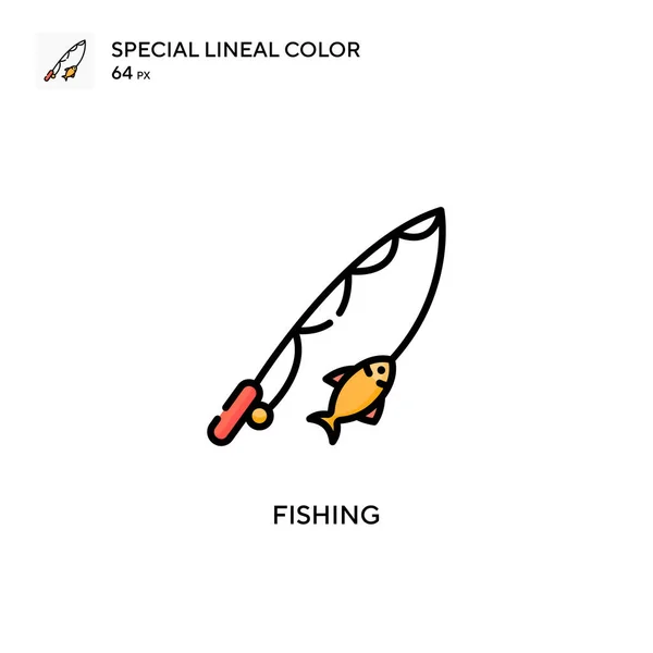 Fishing Special Lineal Color Icon Illustration Symbol Design Template Web — Stock Vector