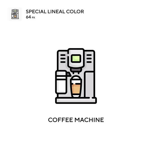 Coffee Machine Special Lineal Color Icon Illustration Symbol Design Template — Stock Vector