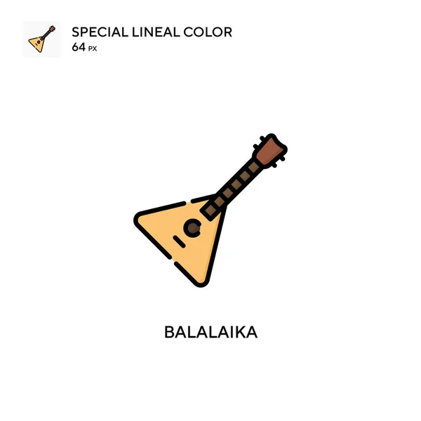 Balalaika Special Lineal Color Icon Illustration Symbol Design Template Web — Stock Vector