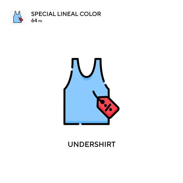 Undershirt Ícone Cor Linear Especial Modelo Design Símbolo Ilustração Para — Vetor de Stock