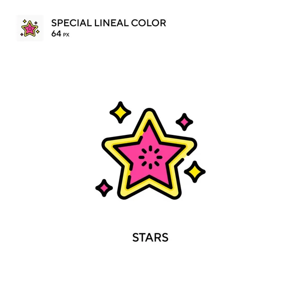 Estrellas Icono Color Lineal Especial Plantilla Diseño Símbolo Ilustración Para — Archivo Imágenes Vectoriales