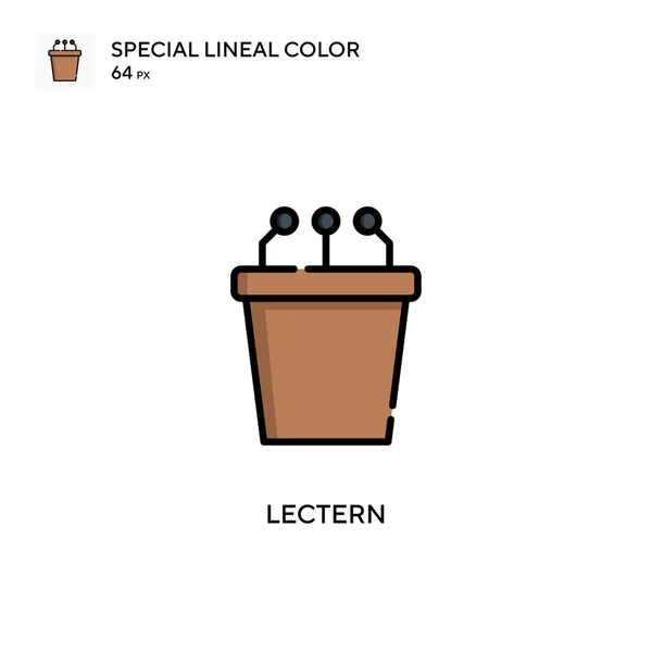 Lectern Icono Especial Color Lineal Plantilla Diseño Símbolo Ilustración Para — Archivo Imágenes Vectoriales