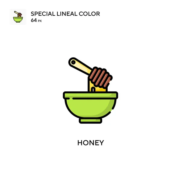 Honung Special Linjal Färg Ikon Illustration Symbol Design Mall För — Stock vektor