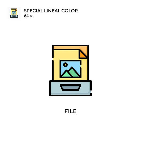 File Special Lineal Color Icon Illustration Symbol Design Template Web — Stock Vector