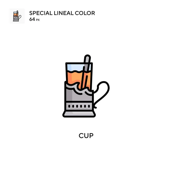 Cup Special Lineare Farbe Symbol Illustration Symbol Design Vorlage Für — Stockvektor