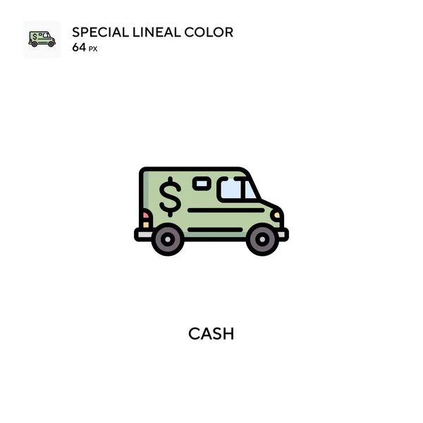 Cash Special Linjal Färg Ikon Illustration Symbol Design Mall För — Stock vektor