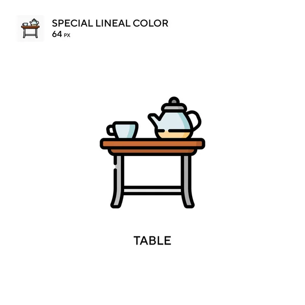 Mesa Especial Icono Color Lineal Plantilla Diseño Símbolo Ilustración Para — Vector de stock