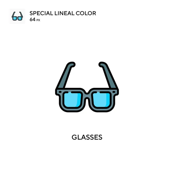 Gafas Icono Especial Color Lineal Plantilla Diseño Símbolo Ilustración Para — Archivo Imágenes Vectoriales