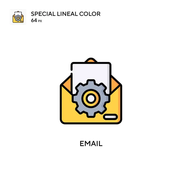 Email Icono Especial Color Lineal Plantilla Diseño Símbolo Ilustración Para — Vector de stock