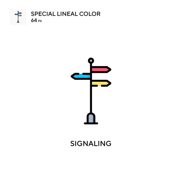 Señalización Icono Especial Color Lineal Plantilla Diseño Símbolo Ilustración Para — Vector de stock