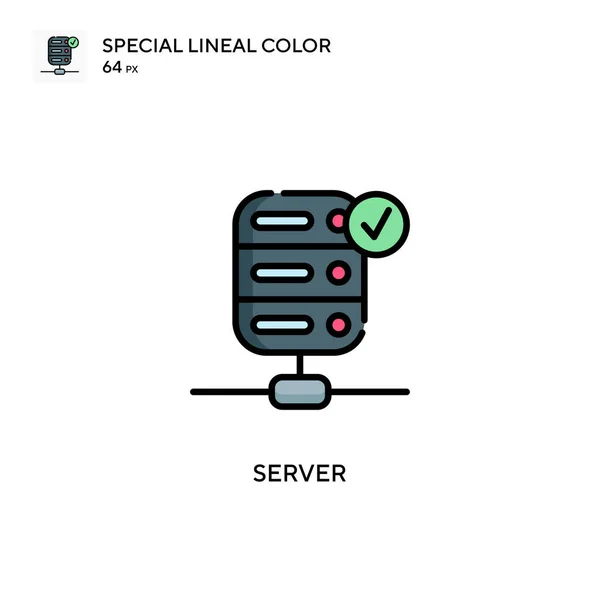 Server Special Linjal Färg Ikon Illustration Symbol Design Mall För — Stock vektor