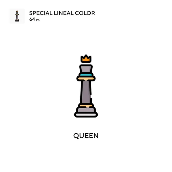 Reine Spécial Lineal Icône Couleur Modèle Conception Symbole Illustration Pour — Image vectorielle