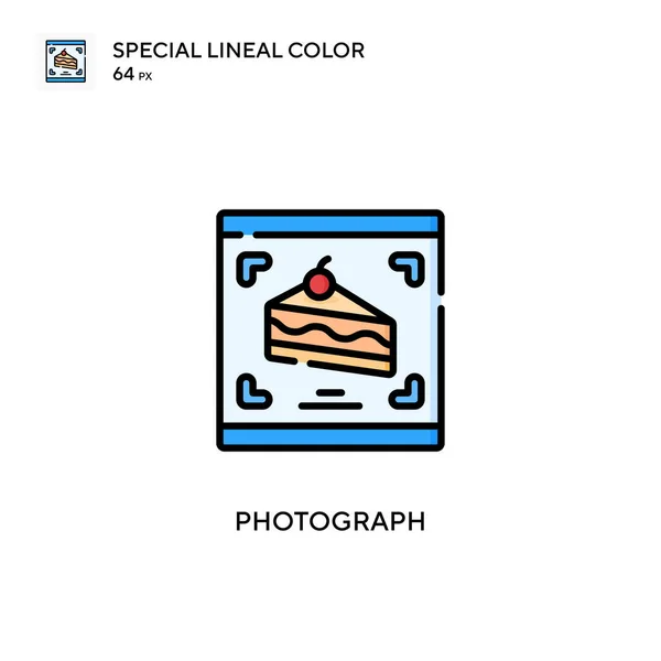 Photographie Icône Spéciale Couleur Linéaire Modèle Conception Symbole Illustration Pour — Image vectorielle