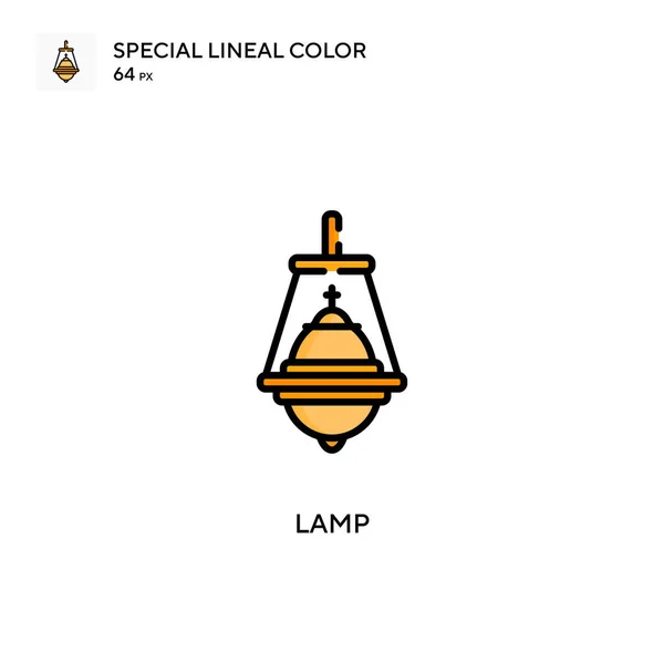 Lamp Speciale Lijnkleur Icoon Illustratie Symbool Ontwerp Sjabloon Voor Web — Stockvector