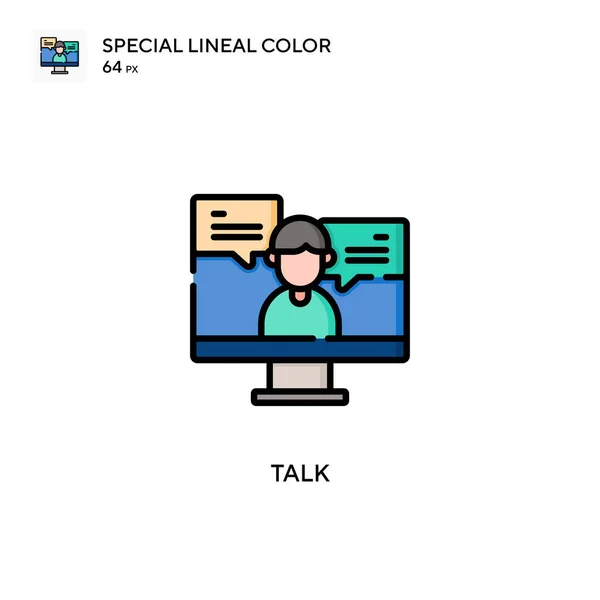 Mów Specjalnej Ikonie Koloru Liniowego Wzór Symbolu Ilustracji Dla Mobilnego — Wektor stockowy