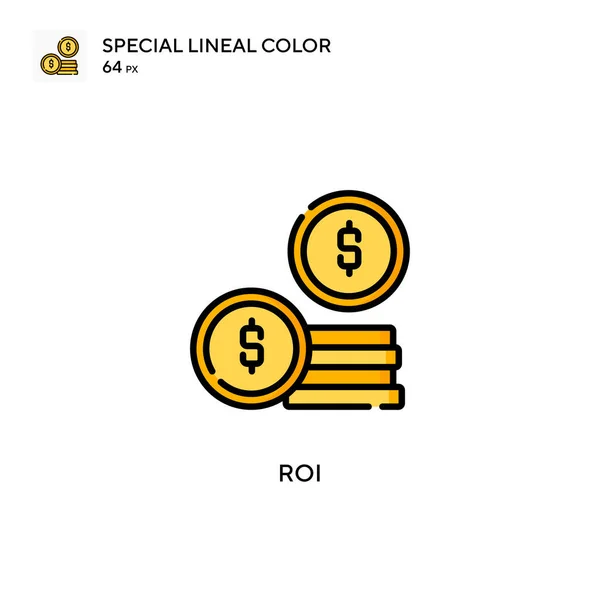 Roi Special Linjal Färg Ikon Illustration Symbol Design Mall För — Stock vektor