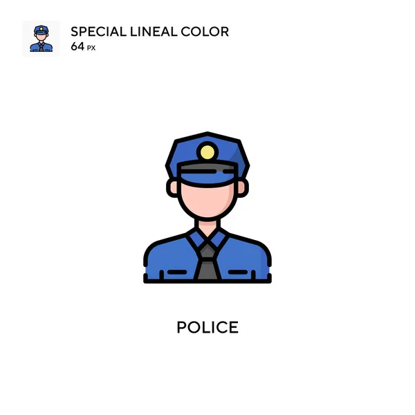 Rendőrség Különleges Lineáris Szín Ikon Illusztráció Szimbólum Design Sablon Web — Stock Vector