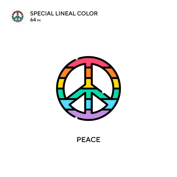 Béke Különleges Lineáris Szín Ikon Illusztráció Szimbólum Design Sablon Web — Stock Vector
