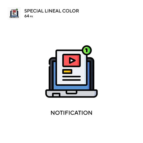 Ειδοποίηση Ειδική Lineal Εικονίδιο Χρώμα Εικονογράφηση Πρότυπο Σχεδιασμού Συμβόλων Για — Διανυσματικό Αρχείο