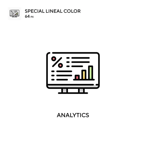 Analisi Icona Speciale Colori Lineari Illustrazione Modello Design Simbolo Elemento — Vettoriale Stock